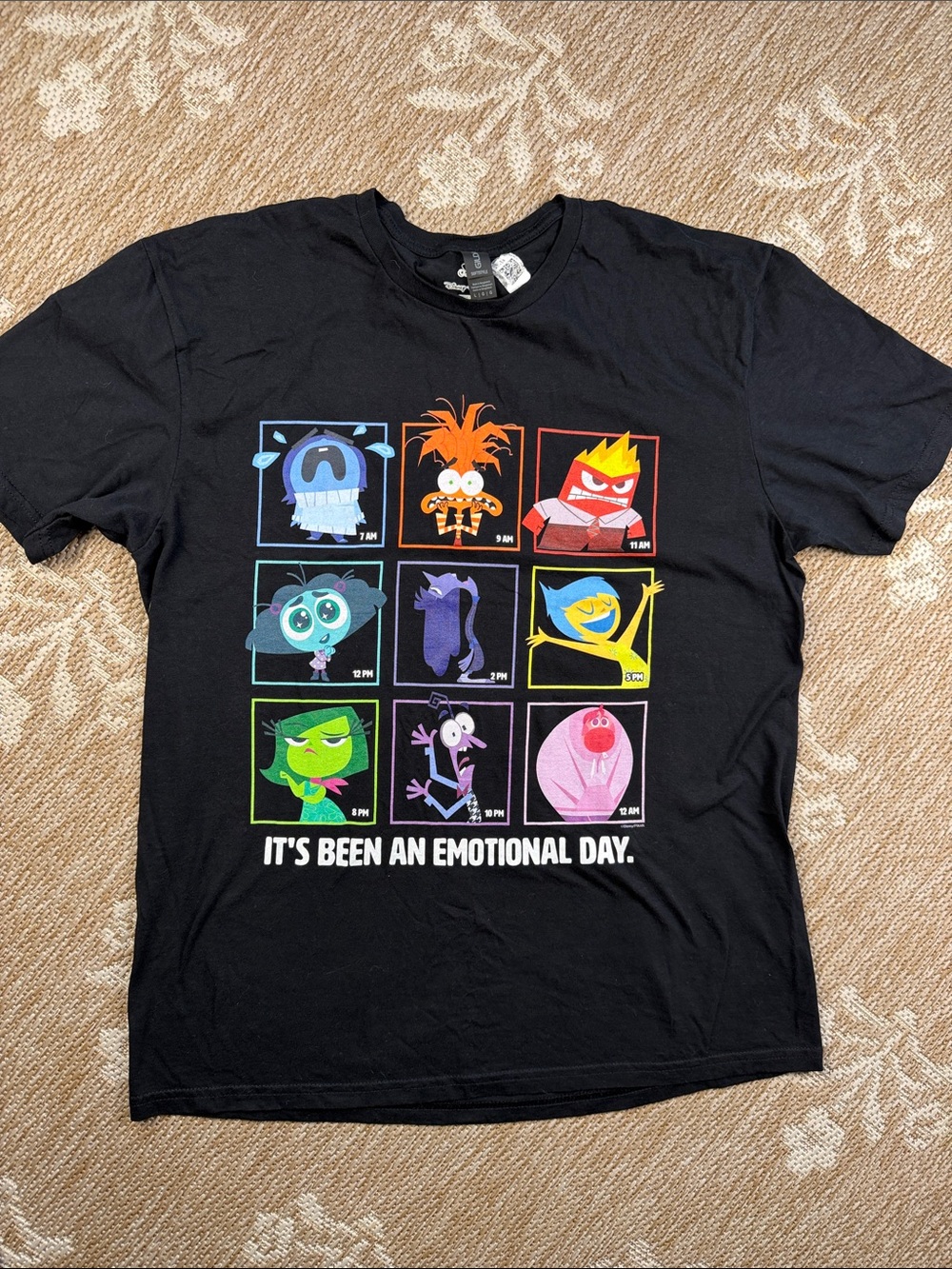 Disneys Pixar Black 'It's Been an Emotional Day' Character T-Shirt